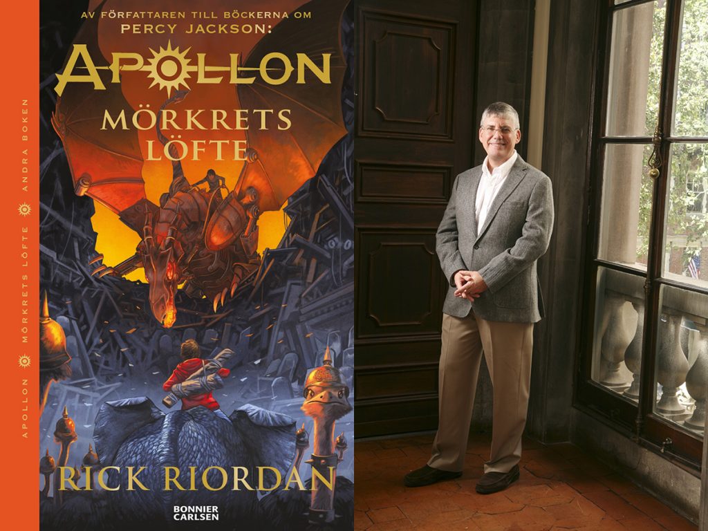 Bokomslag och författarporträtt till Apollon